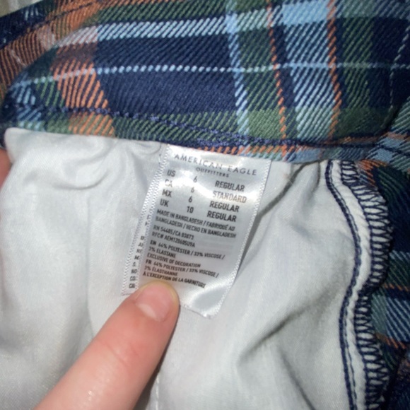 Plaid trousers. High rise - Picture 6 of 7